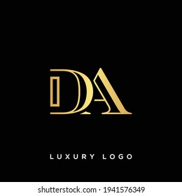 DA or AD logo luxury premium design icon