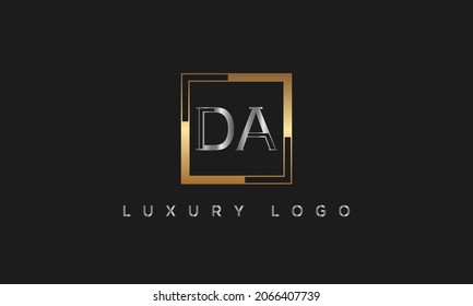 DA or AD logo luxury premium design icon 