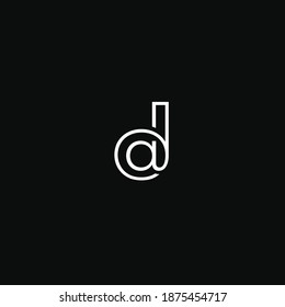 DA AD lowercase letter logo icon sign symbol design concept. Vector illustration