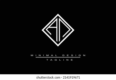 DA or AD Minimalist Logo design Vector  Art Illustration