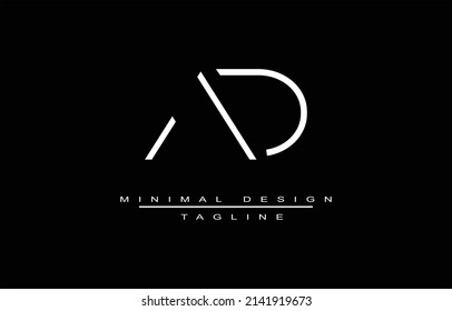 DA or AD Minimalist Logo design Vector  Art Illustration