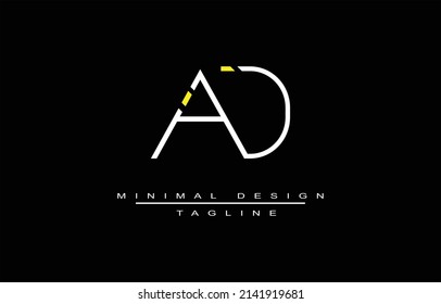 DA or AD Minimalist Logo design Vector  Art Illustration