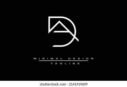 DA or AD Minimalist Logo design Vector  Art Illustration