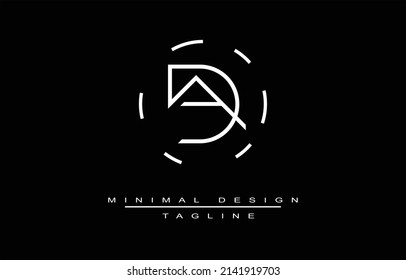 DA or AD Minimalist Logo design Vector  Art Illustration