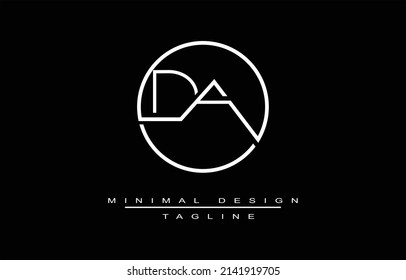 DA or AD Minimalist Logo design Vector  Art Illustration