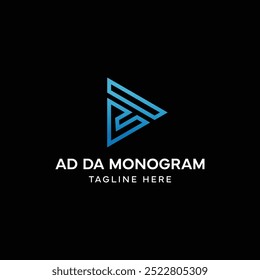 DA AD monogram logo creative abstract