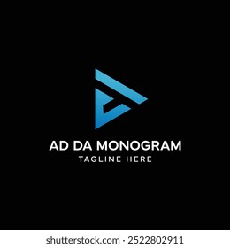 DA AD monogram logo design