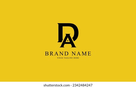 Diseño de logotipo de marca minimalista creativo minimalista profesional de color negro con fondo amarillo 