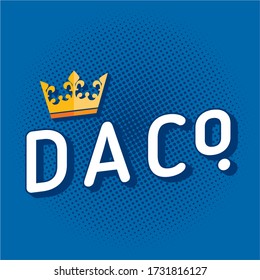 DA CO. LETTER LOGO D & A (ALPHABET) WITH CROWN ELEMENT