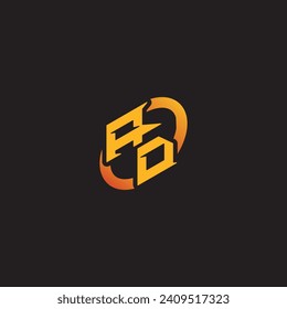 DA combination letter unique initials logo esport for gaming team, youtube, twitch