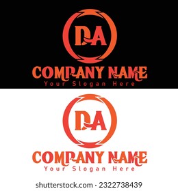 DA COMPANY LINKED LETTER LOGO DESIGN 