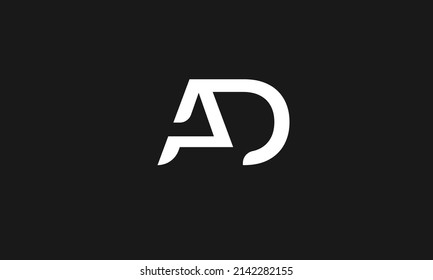 DA A D abstract vector logo monogram template