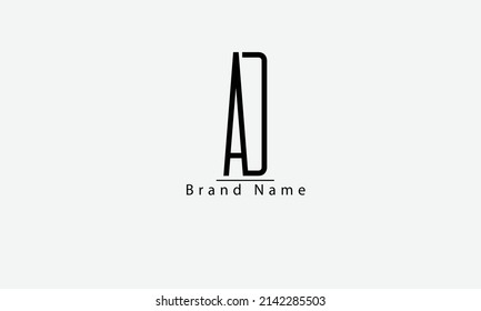 DA A D abstract vector logo monogram template