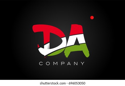 DA D A letter logo combination alphabet vector creative company icon design template modern