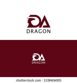 DA Dragon logotype logo alphabet