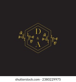 DA elegant wedding initial logo in high quality professional design that will print well across any print media