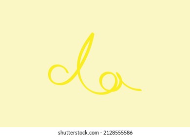 logotipo escrito a mano para identidad. caligrafía escrita a mano inicial de da, para monograma y logotipo. 