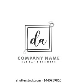 DA Initial beauty monogram logo vector