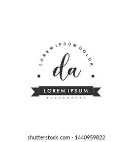 DA Initial beauty monogram logo vector