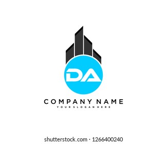 DA Initial building logo concept - Vector