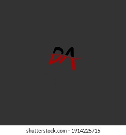 logotipo de escritura manual inicial de DA para identidad