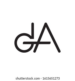 DA initial letter logo template vector icon design