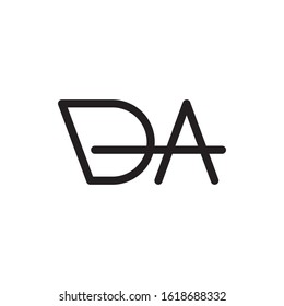 DA initial letter logo template vector icon design