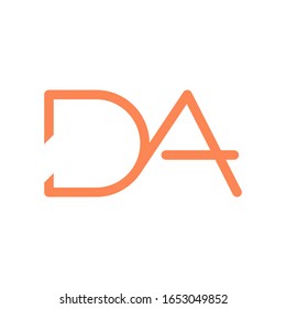 DA initial letter logo template vector icon design