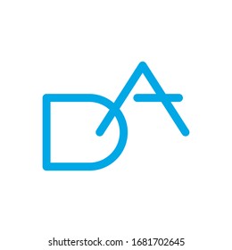 DA initial letter logo template vector icon design