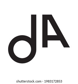 da initial letter vector logo