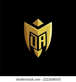 DA initial letters monogram logo for gaming