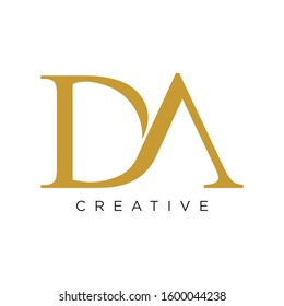 DA initial logo design vector luxury icon