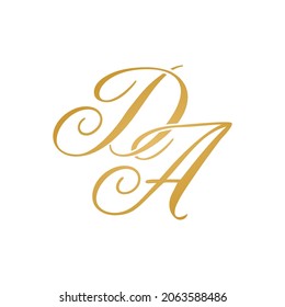 DA initial logo design vector stock