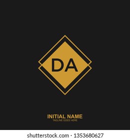 DA Initial logo letter with minimalist concept