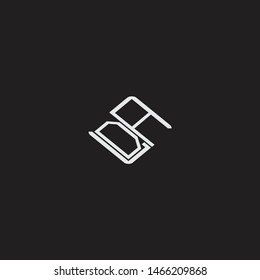 DA Initial Logo letters with rotate squere template
