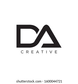 DA initial logo modern linked  design vector