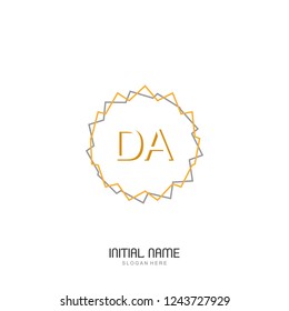 DA Initial logo template vector