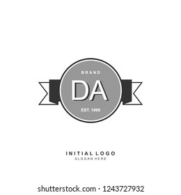 DA Initial logo template vector