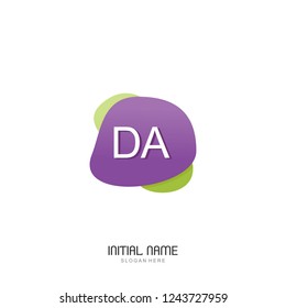 DA Initial logo template vector