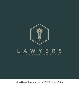 Las iniciales de la Dirección de Desarrollo Industrial diseñan el moderno bufete de abogados abogados defensores logotipo de negocios de consultoría vector
