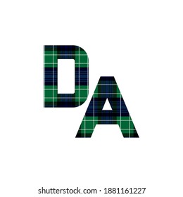 Logo de la DA hecho de tartán de Abercrombie