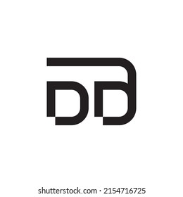 DA initials monogram letter text alphabet logo design