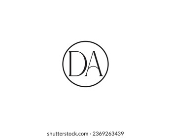 DA letter logo creative design with vector graphic DA simple and modern logo