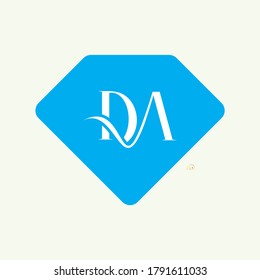 DA Letter Logo Design Creative Icon Modern Letters Vector Logo