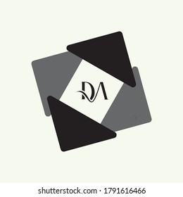 DA Letter Logo Design Creative Icon Modern Letters Vector Logo