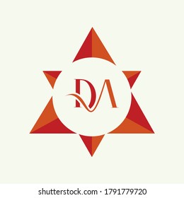 DA Letter Logo Design Creative Icon Modern Letters Vector Logo