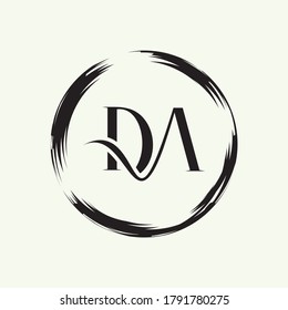 DA Letter Logo Design Creative Icon Modern Letters Vector Logo
