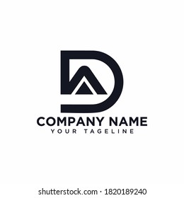 DA Letter logo Design. DA Logo . Creative DA logo design, Business Logo Awesome DA Monogram design vector Template .