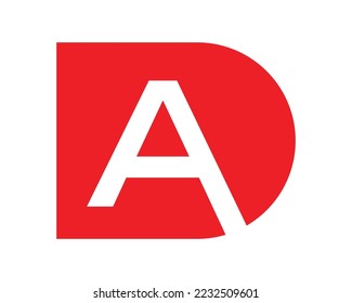 DA letter logo design element