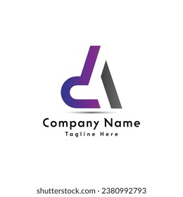 DA letter logo design icon